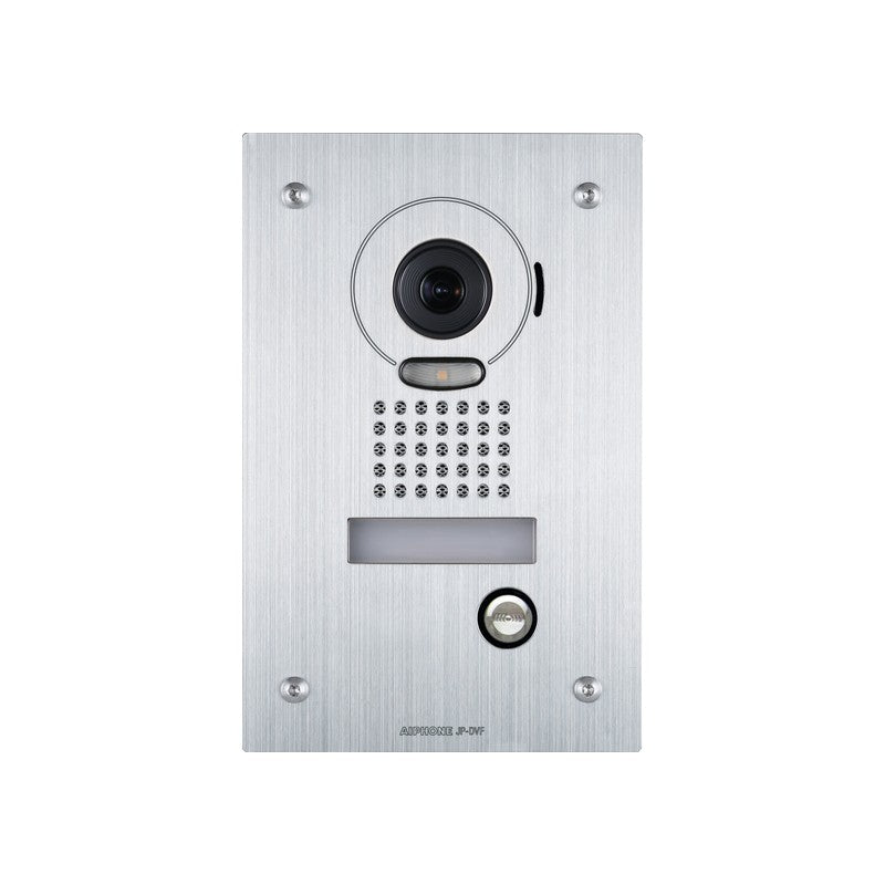 Jp Series 2-wire Intercom 1 Button Audio/video Door Station Silver Residential/commercial 170° Stainless Steel Ik08 Sub Door Station Power By Monitor Bus
