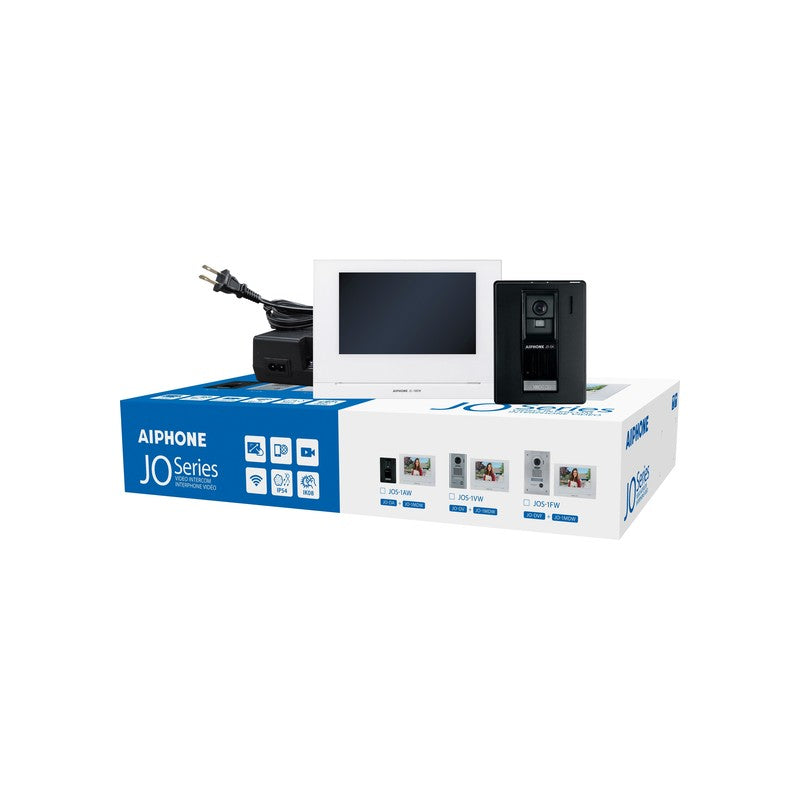 Aiphone Jos-1aw Jo Series Video Intercom Kit 7 Inch Wifi Touchscreen Monitor Jo-da Door Station Ip54 18vdc Black/white