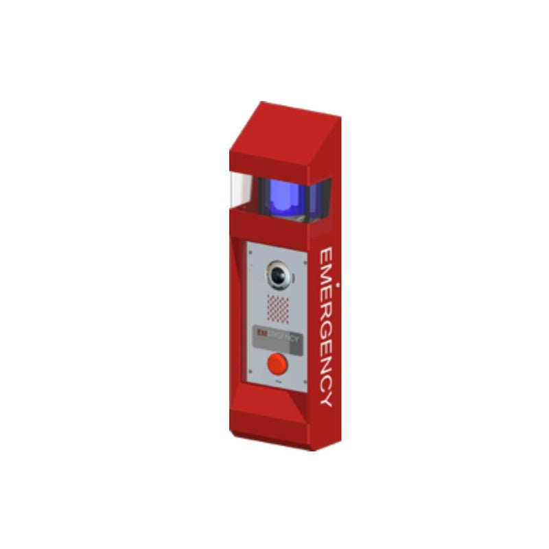 Aiphone Ix Series Wall Box Red Enclosure Only With "emergency" In White With Strobe & LED Downlight