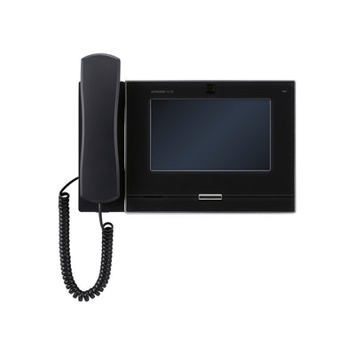 Ixg Series IP Intercom Video Guard Station Black Apartment 7 Inch Display Touchscreen Plastic H.264 Lock Output(dry Contact) Alarm Input Sub Door Station Up To 32gb Micro SD Card 48v POE Switch