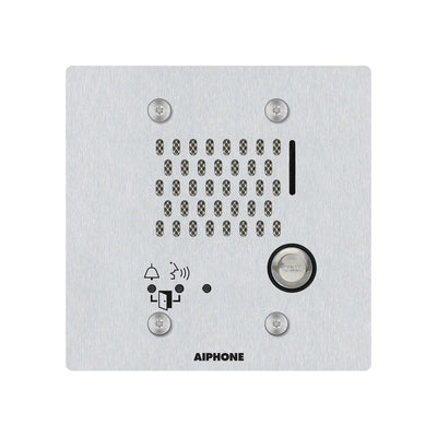 Ix Series IP Intercom 1 Button Audio Door Station Silver Commercial Mechanical Button Stainless Steel Ip65 Ik07 Lock Output(dry Contact) Alarm Input Sub Door Station 48v POE Switch
