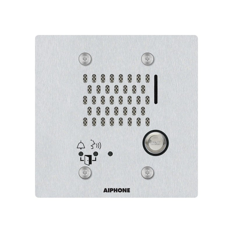 Ix Series IP Intercom 1 Button Audio Door Station Silver Commercial Mechanical Button Stainless Steel Ip65 Ik07 Lock Output(dry Contact) Alarm Input Sub Door Station 48v POE Switch