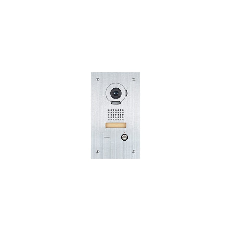Is Series IP Intercom 1 Button Audio/video Door Station Silver Commercial Mechanical Button 170° Stainless Steel Ip43 Lock Output(dry Contact) Power By Monitor Bus