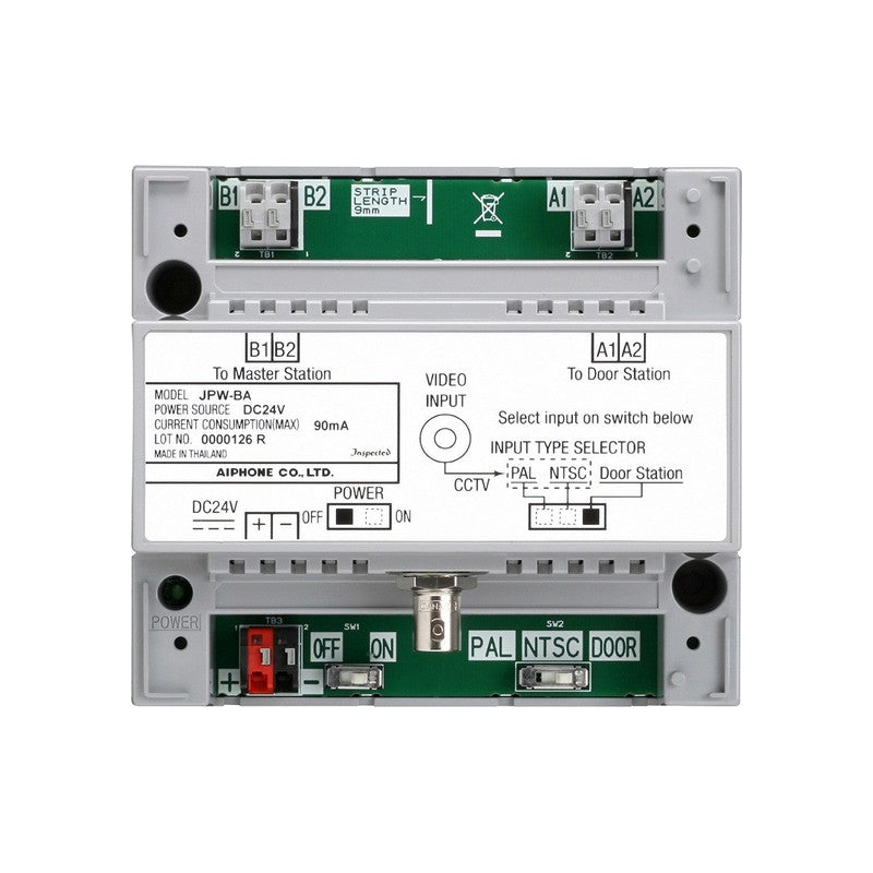 Jp Series 2-wire Intercom Long Distance Adaptor Grey Residential/commercial Plastic Sub Door Station 24vdc