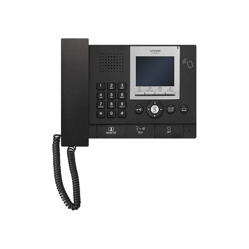 Gt Series 4-wire Intercom Guard Station Black Apartment 3.5 Inch Display LCD Plastic Lock Output(dry Contact) 24vdc