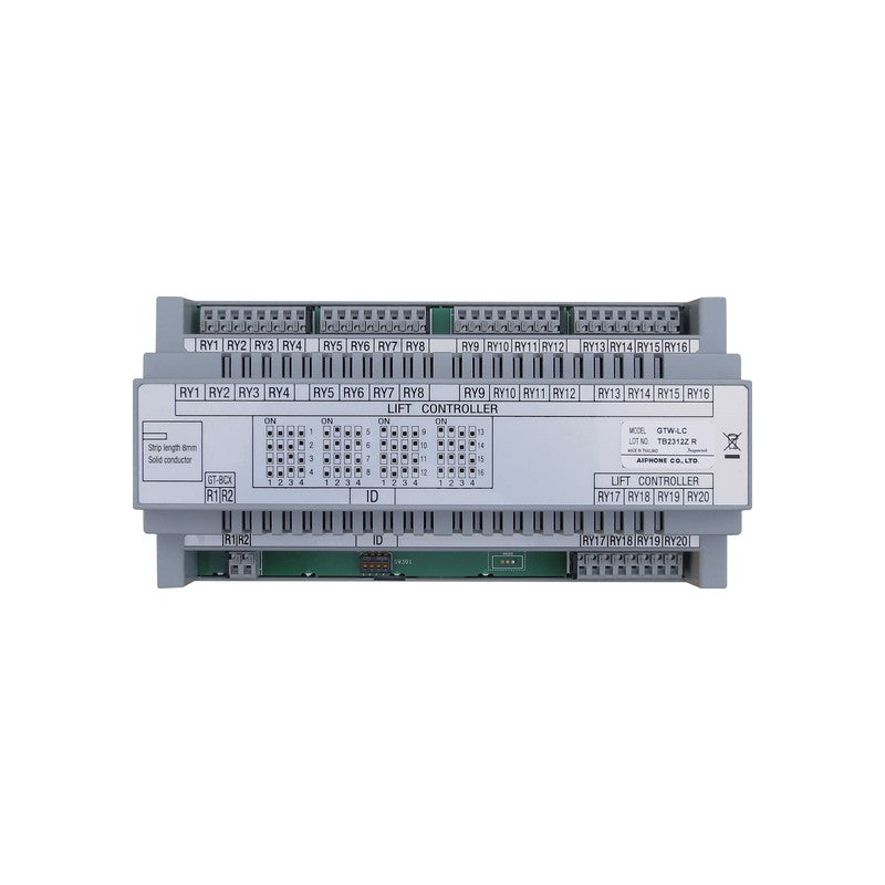 Gt Series 2-wire Intercom Lift Controler Grey Apartment Plastic 20 Relay Output(dry) Sub Door Station Power By Bus Controller