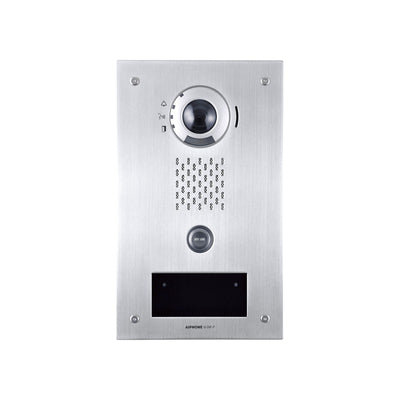 Ix Series IP Intercom 1 Button Audio/video Door Station Silver Commercial Mechanical Button 1.23mp Stainless Steel Ip65 Ik07 H.264 Lock Output(dry Contact) Alarm Input With Hid Multiclass Reader Up To 32gb Micro SD Card 24vdc/48v POE Switch