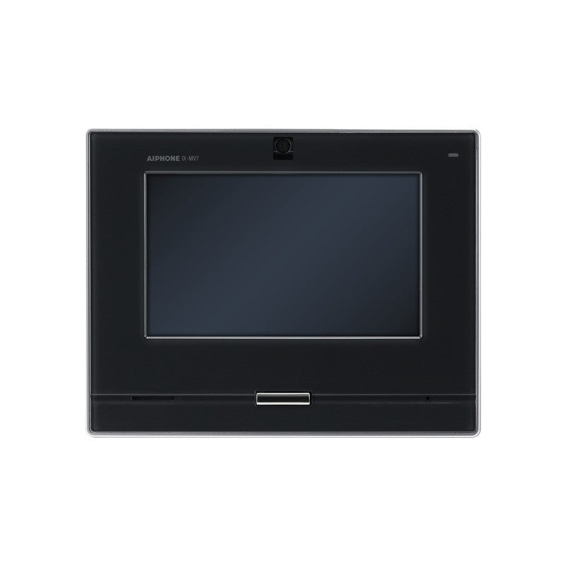 Ix Series IP Intercom Monitor Black Commercial 7 Inch Display Touchscreen Plastic H.264 Lock Output(dry Contact) Alarm Input Sub Door Station Up To 128gb Micro SD Card 48v POE Switch