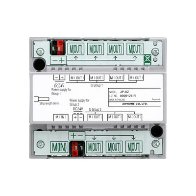 Jp Series 2-wire Intercom 7-way Video Distributor Grey Residential/commercial Plastic 7 X Outputs Sub Door Station 24vdc