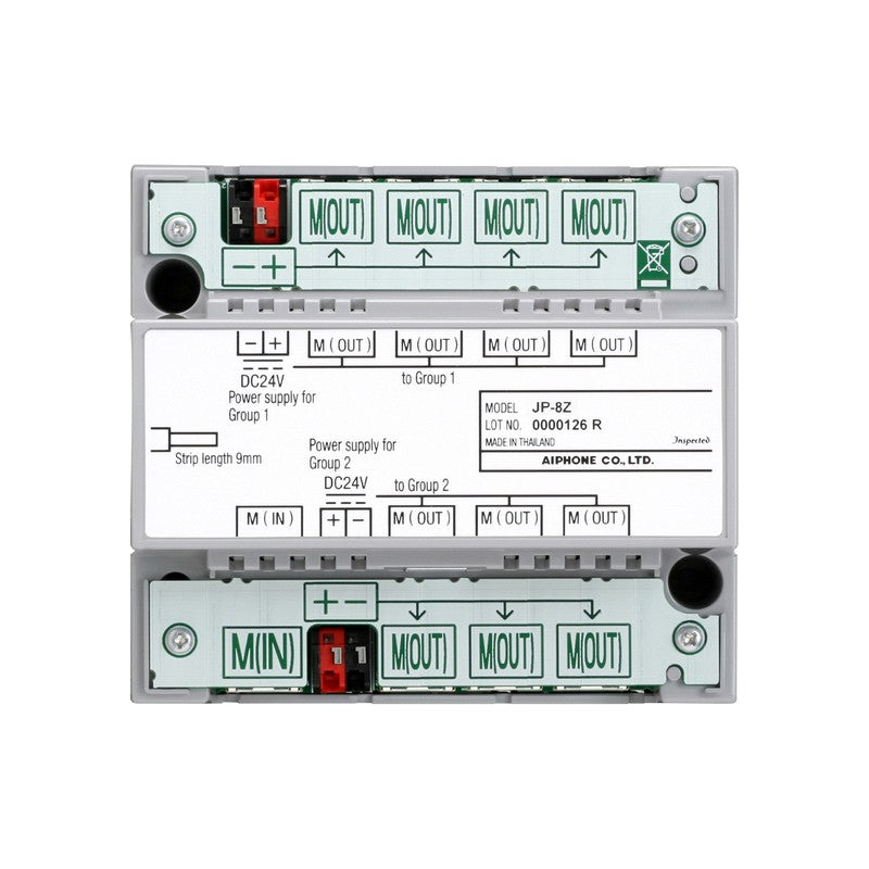 Jp Series 2-wire Intercom 7-way Video Distributor Grey Residential/commercial Plastic 7 X Outputs Sub Door Station 24vdc