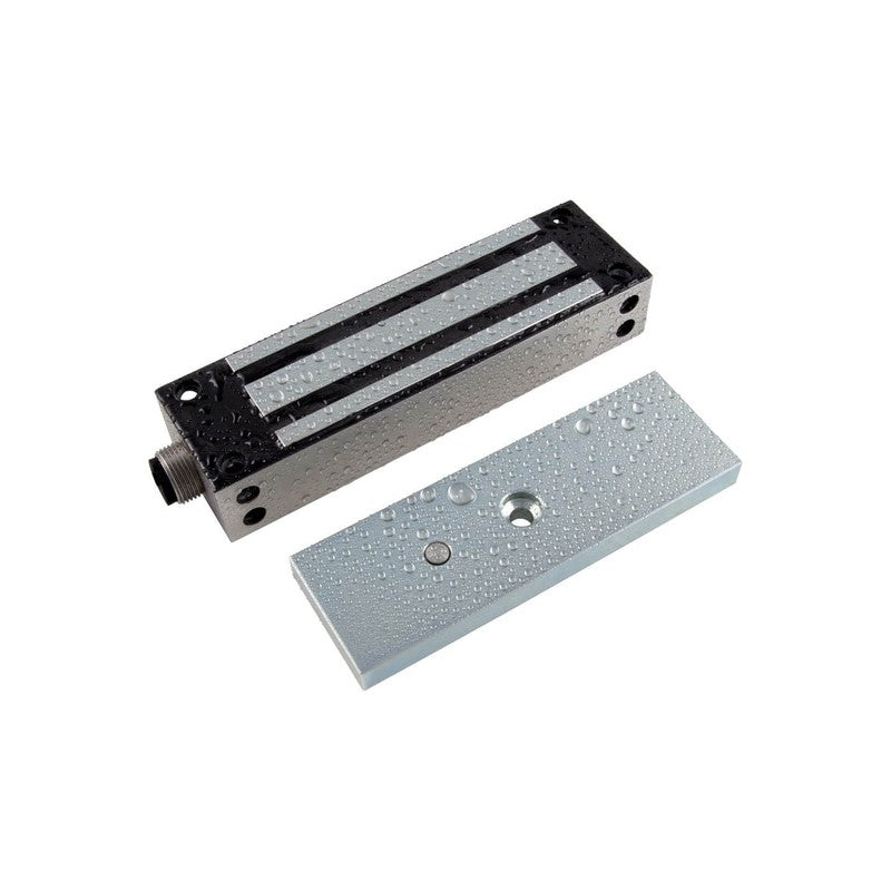 Fsh Fem5400 Series Standard Electric Single Mag Lock Silver Monitored Lock Status Sensor 570kg Holding Force Fail Safe (ptl) Surface Mount Weather Resistant 2 Hour Fire Rating 12/24vdc