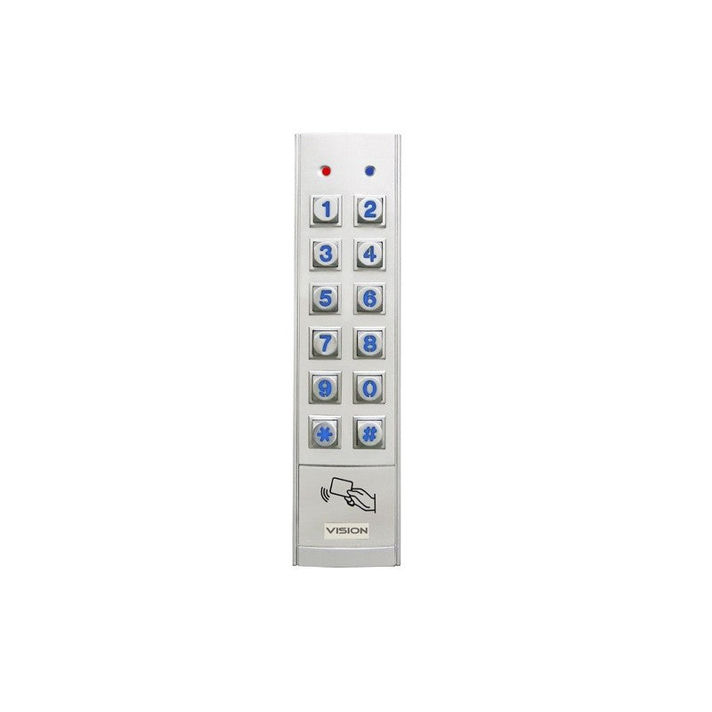 Bosch Sol 6000 Hardwired Keypad With Prox 6x2 Slim/ Mullion Smartcard Silver 1x Spdt Output 1 Input (dry) With Backlit Plastic Wall Mount Ip67 10-14vdc