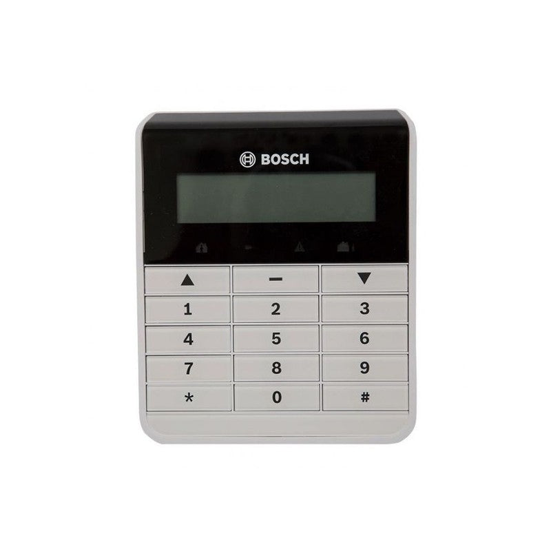 Bosch Solution 2000/ 3000/ 4000 Hardwired Keypad White Alphanum LCD Plastic Wall Mount 12vdc