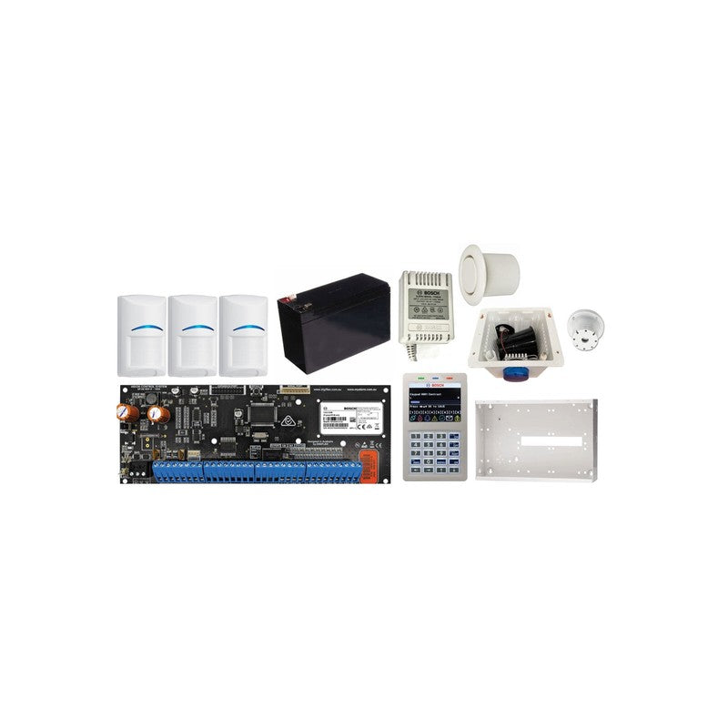 Bosch 6000 H/wired Alm Kit Inc 1x Sol 6000 Pcb W/ Wifi K/pad 1x Mw350 Enc 3x Blu Line Pirs Batt P/s Strobe/siren/piezo