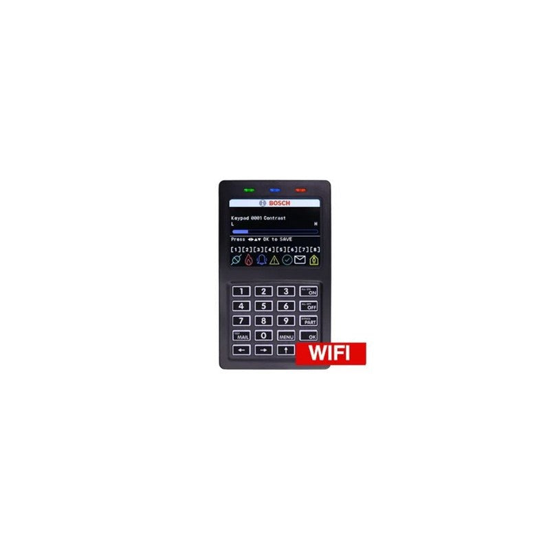 Bosch Solution 6000/ 6000-ip Wireless Keypad Black 3.5" With Backlit Plastic Wall Mount 12vdc