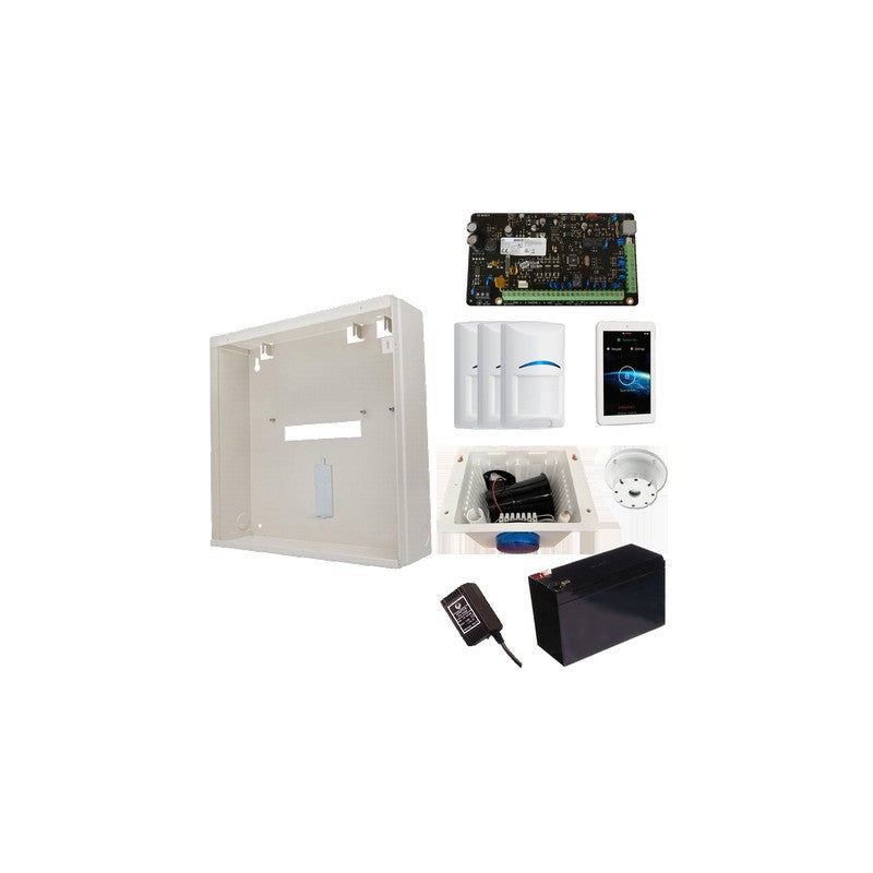 Bosch 3000 Hardwired Alarm Kit Includes 1x Solution 3000 Pcb 1x 7" Touchscreen 3x Blue Line Pirs 1x Mw250 Metal Enclosure 1x 12v7ah Battery 1x 18vac Power Supply 1x Strobe/siren/piezo