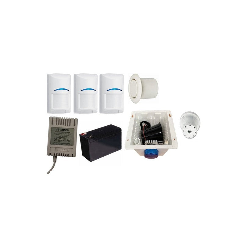 Bosch 6000 H/wired Alm Kit Inc 1x Sol 6000 Pcb W/ Prox K/pad 1x Mw350 Enc 3x Blu Line Pirs Batt P/s Strobe/siren/piezo