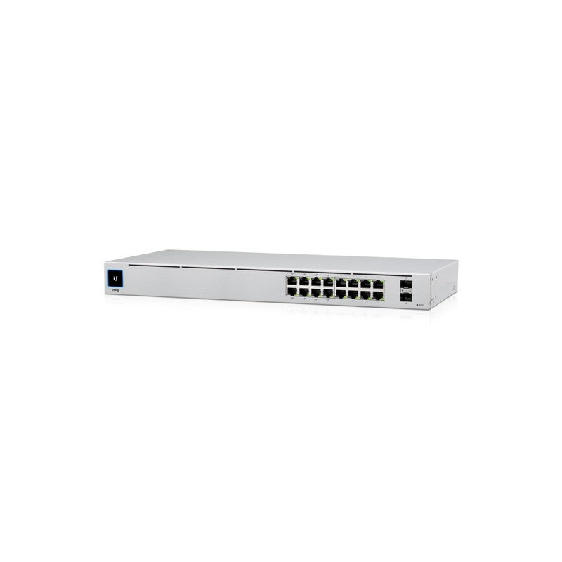 Ubiquiti 16port ( 18p) Gigabit Switch 42w POE Total Capacity 8x Poe+ Plus 2x 1g Sfp/ Fibre Port L2 Cloud Managed Silver 240vac