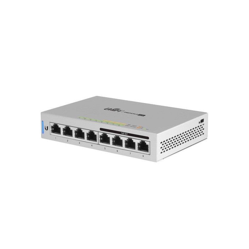 Ubiquiti 8port Gigabit Switch 4x POE 60w POE Total Capacity L2 Managed White 48vdc