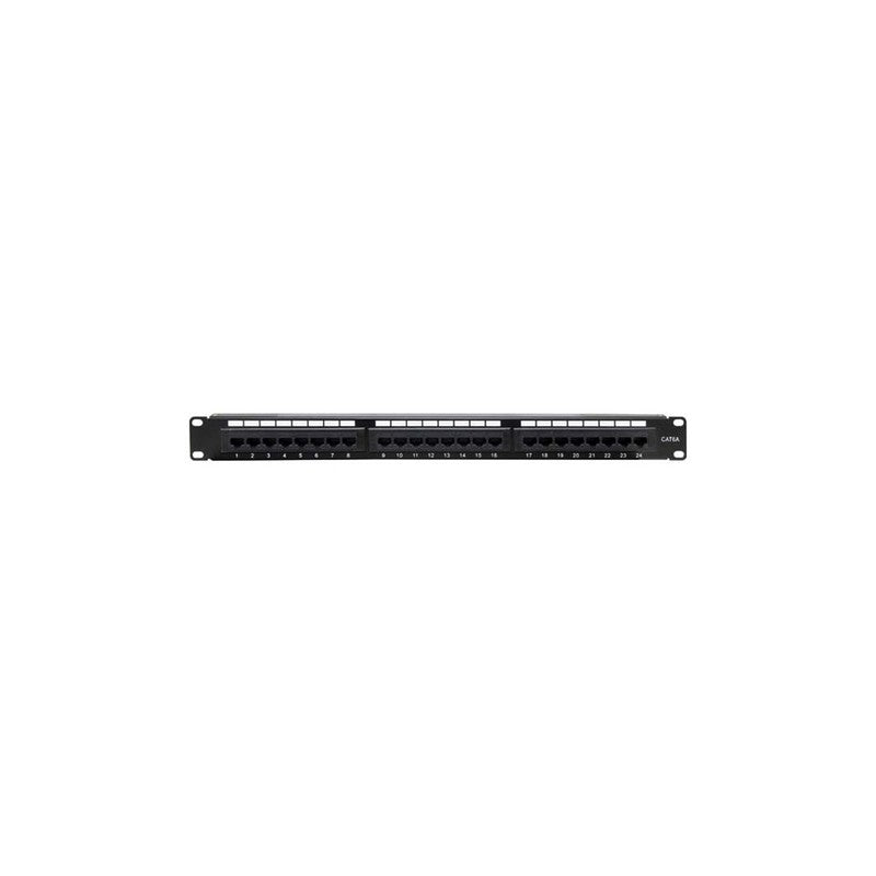 Global Racking Solutions Gppc6a/24 1ru 24 Port Cat6a Patch Panel 19 Inch Black 483wx45hx35d (mm)