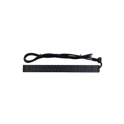 Global Racking Solutions Global Pdu 10-way 19" Vertical Rack Mounted With Main Switch Black 1ru Plastic 2m Cable