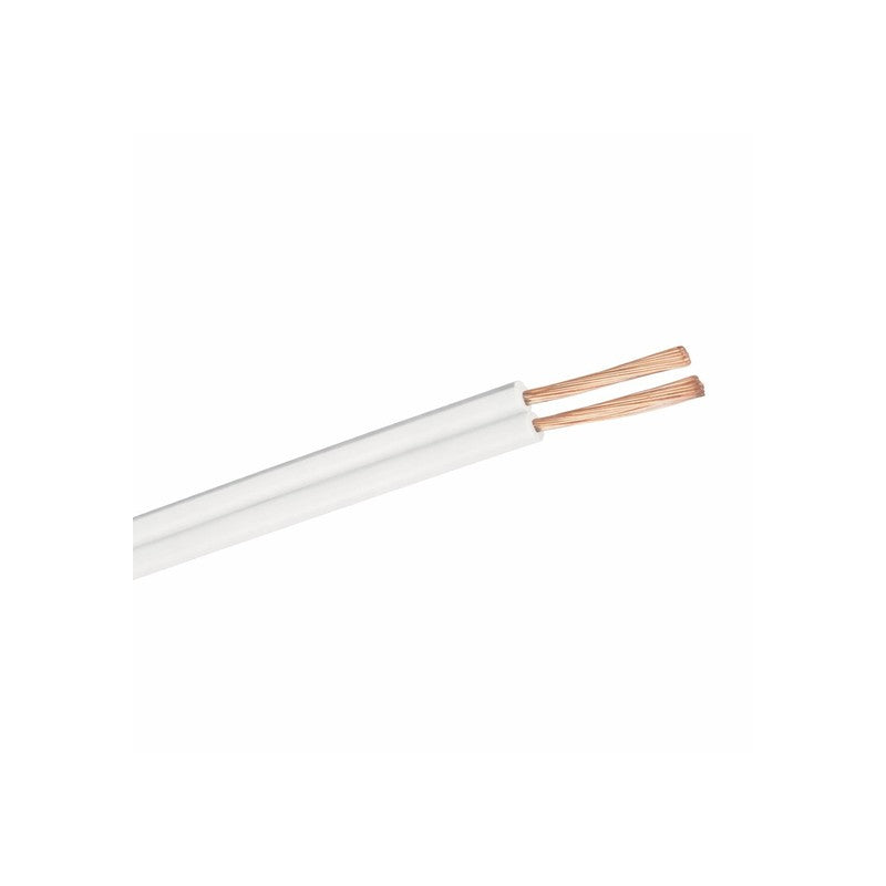 Global Racking Solutions Fig8 Cable 24/0.20 2 Core Stranded Unscreened Pvc Sheath 250m White W/ Blk Trace