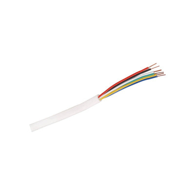 Global Racking Solutions Security Cable 14/0.20 6 Core Stranded Unscreened Pvc Sheath 300m White