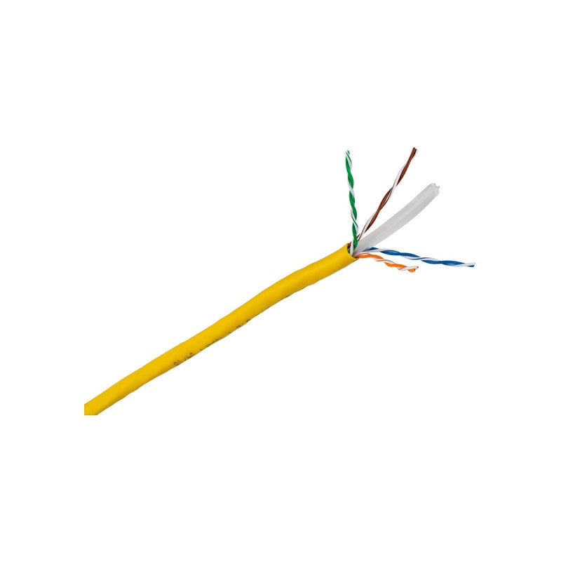 Global Racking Solutions Cat6 Utp Lan Cable 23awg 4 Pair Twisted Solid Core Unscreened Pvc Sheath 305m Yellow