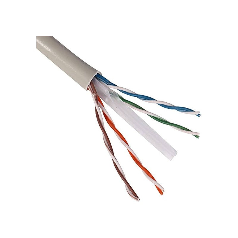 Global Racking Solutions Cat6 Utp Lan Cable 23awg 4 Pair Twisted Solid Core Unscreened Pvc Sheath 305m Grey