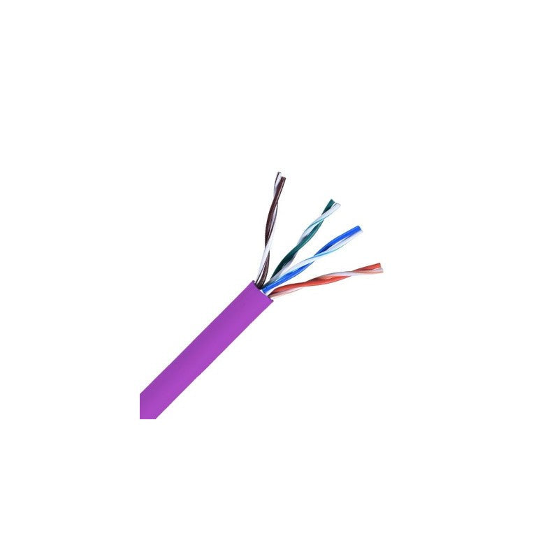 Global Racking Solutions Cat5e Utp Lan Cable 24awg 4 Pair Cat5e Twisted Only Solid Core Unscreened Pvc Sheath 305m Purple