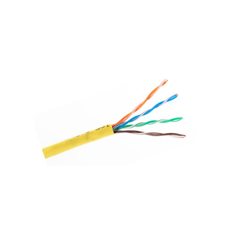 Global Racking Solutions Cat5e Utp Lan Cable 24awg 4 Pair Cat5e Twisted Only Solid Core Unscreened Pvc Sheath 305m Yellow