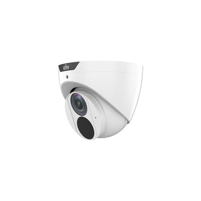 Uniview Prime-i Series IP Camera White AI People Count 8mp/4k H.264/5/5+/ Mjpeg Turret 120 Wdr Metal 2.8mm Fixed Lens Light Hunter IR 30m POE Ip67 Built In Mic Support Up To 256gb SD 12vdc