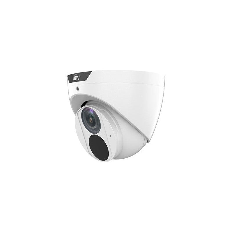 Uniview Prime-i Series IP Camera White AI People Count 8mp/4k H.264/5/5+/ Mjpeg Turret 120 Wdr Metal 2.8mm Fixed Lens Light Hunter IR 30m POE Ip67 Built In Mic Support Up To 256gb SD 12vdc