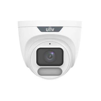 Uniview Easy Series IP Camera White Owlview 4MP H.264/5/5+/ Mjpeg Turret 120 Wdr Plastic/metal 2.8mm Fixed Lens Color Hunter With Wise-isp Warm LED 30m POE Ip67 Built In Mic Support Up To 256gb SD 12vdc