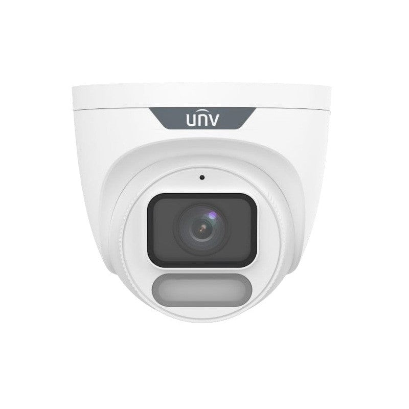 Uniview Easy Series IP Camera White Owlview 4MP H.264/5/5+/ Mjpeg Turret 120 Wdr Plastic/metal 2.8mm Fixed Lens Color Hunter With Wise-isp Warm LED 30m POE Ip67 Built In Mic Support Up To 256gb SD 12vdc