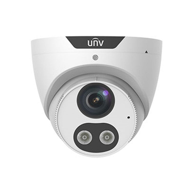 Uniview Prime-i Series IP Camera White AI Triguard 8mp/4k H.264/5/5+/ Mjpeg Turret 120 Wdr Plastic/metal 2.8mm Fixed Lens Light Hunter Ir+white LED 30m POE Ip67 Built In Mic Support Up To 256gb SD 12vdc