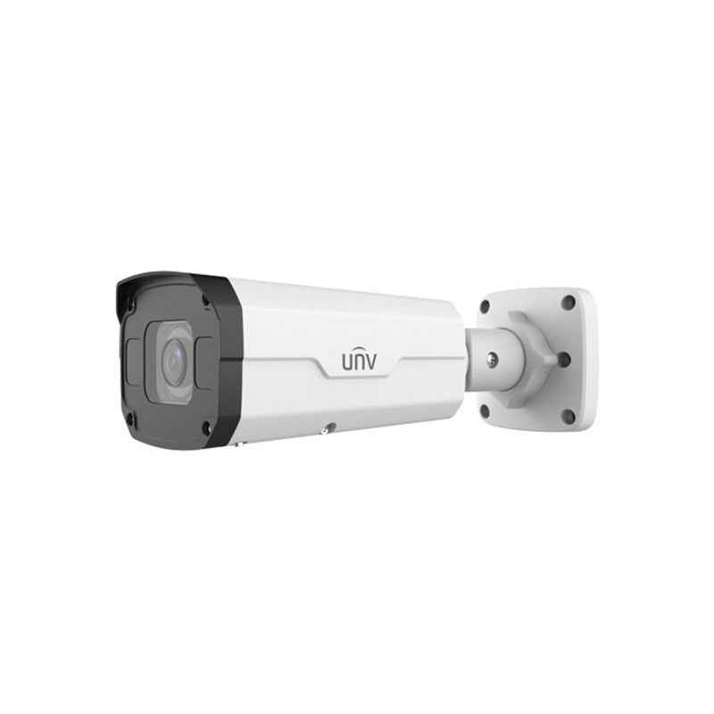 Uniview Prime-i Series IP Camera White AI 5MP H.264/5/5+/ Mjpeg Bullet 120 Wdr Metal 2.7-13.5mm Motorised Lens 5x Zoom Light Hunter IR 50m POE Ip67 Without Mic Audio In Audio Out 1 X Alarm In 1 X Alarm Out Support Up To 256gb SD Ik10 12vdc