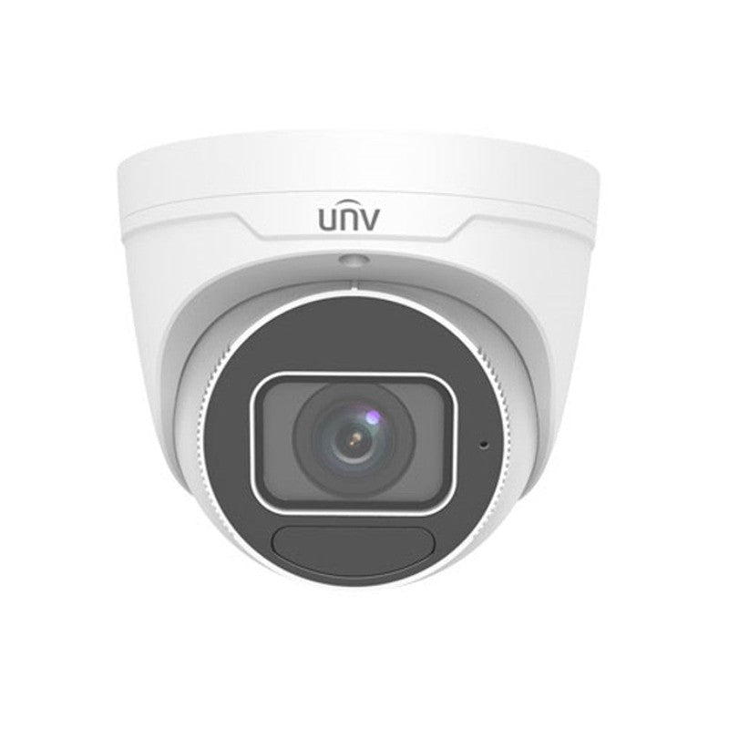 Uniview Prime-i Series IP Camera White AI 5MP H.264/5/5+/ Mjpeg Turret 120 Wdr Metal 2.7-13.5mm Motorised Lens 5x Zoom Light Hunter IR 40m POE Ip67 Built In Mic Support Up To 256gb SD Ik10 12vdc