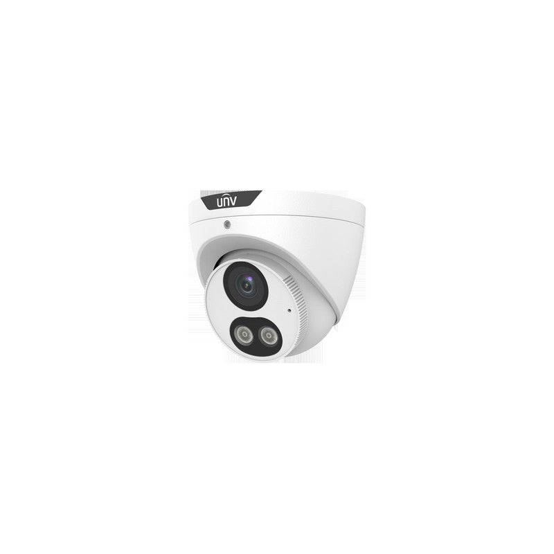Uniview Easy Series IP Camera White AI 6MP H.264/5/5+/ Mjpeg Turret 120 Wdr Metal 2.8mm Fixed Lens Easystar Ir+warm LED 30m POE Ip67 Built In Mic Audio In Audio Out 1 X Alarm In 1 X Alarm Out Support Up To 512gb SD 12vdc