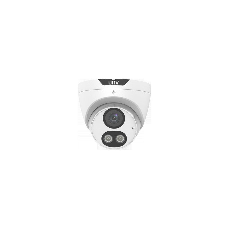 Uniview Easy Series IP Camera White AI 6MP H.264/5/5+/ Mjpeg Turret 120 Wdr Metal 2.8mm Fixed Lens Easystar Ir+warm LED 30m POE Ip67 Built In Mic Audio In Audio Out 1 X Alarm In 1 X Alarm Out Support Up To 512gb SD 12vdc