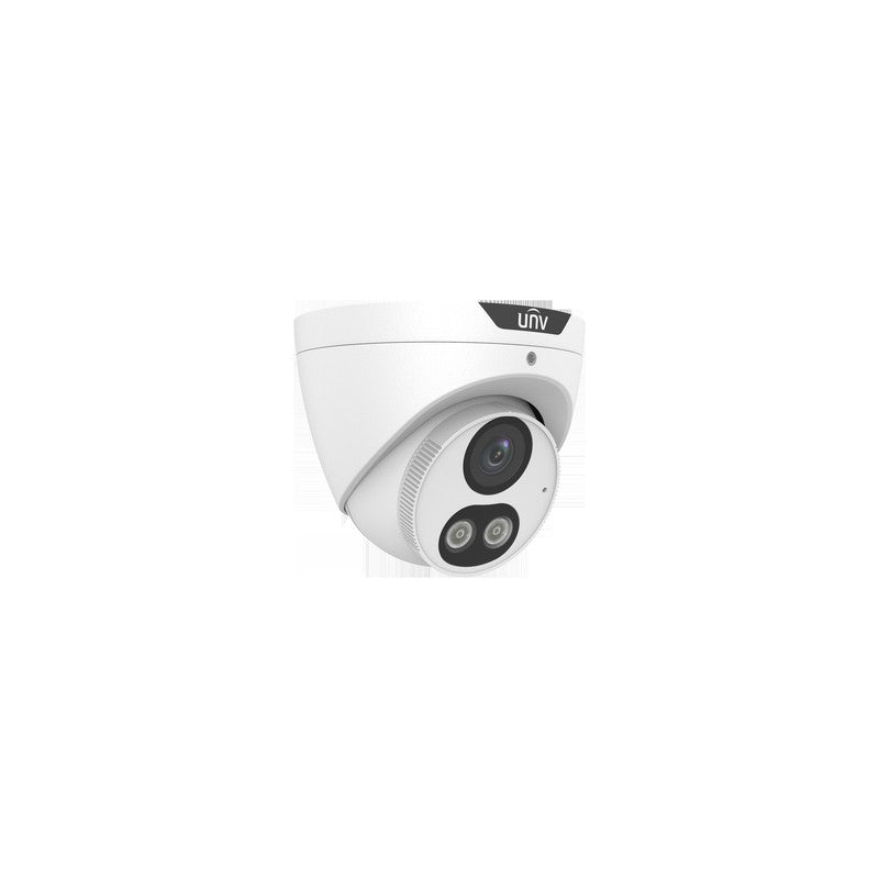 Uniview Easy Series IP Camera White AI 6MP H.264/5/5+/ Mjpeg Turret 120 Wdr Metal 2.8mm Fixed Lens Easystar Ir+warm LED 30m POE Ip67 Built In Mic Audio In Audio Out 1 X Alarm In 1 X Alarm Out Support Up To 512gb SD 12vdc