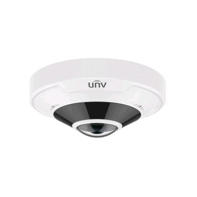 Uniview Pro Series IP Camera White AI 360° Panoramic 12MP H.264/5/5+/ Mjpeg Fisheye Digital Wdr Plastic/metal 1.8mm Fixed Lens IR 15m POE Ip67 Built In Mic Audio In Audio Out 2 X Alarm In 1 X Alarm Out Support Up To 256gb SD Ik10 12vdc