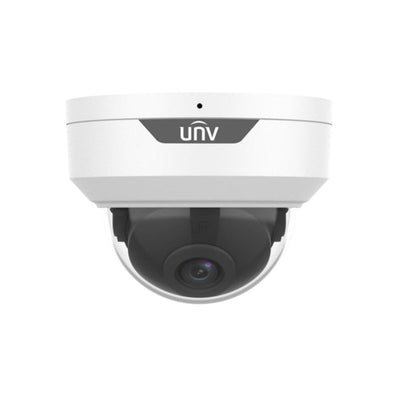 Uniview Prime-i Series IP Camera White AI 8mp/4k H.264/5/5+/ Mjpeg Dome 120 Wdr Metal 2.8mm Fixed Lens Light Finder IR 30m POE Ip67 Built In Mic Audio In Audio Out 1 X Alarm In 1 X Alarm Out Support Up To 256gb SD Ik10 12vdc
