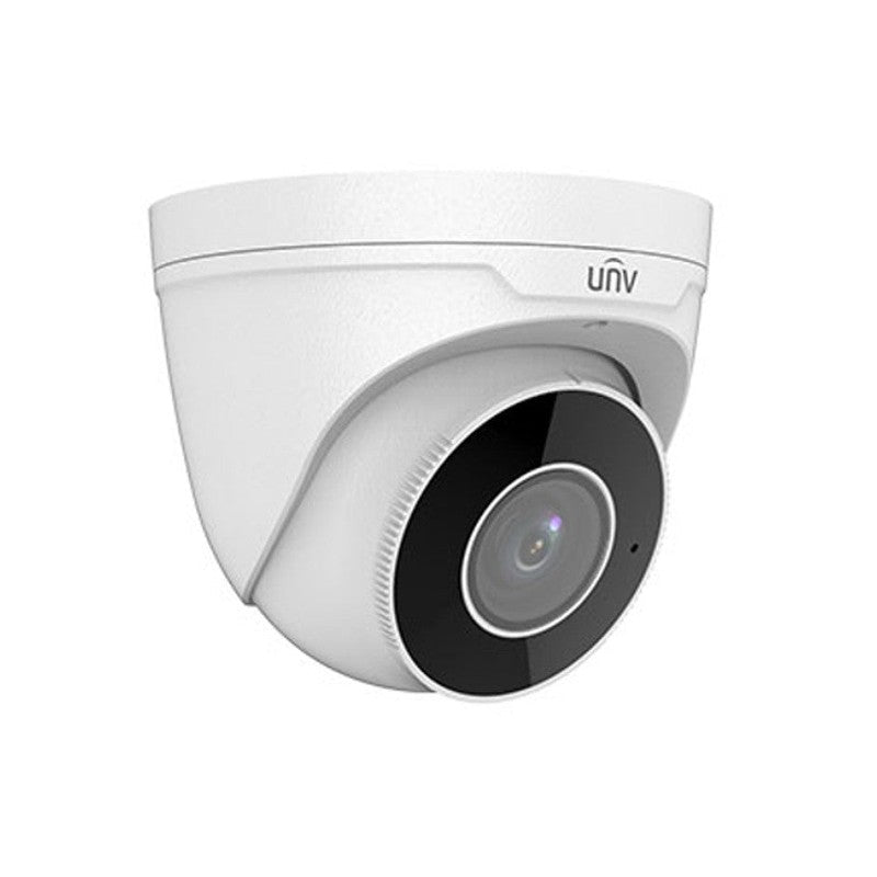 Uniview Easy Series IP Camera White 4MP H.264/5/5+/ Mjpeg Turret 120 Wdr Metal 2.8-12mm Motorised Lens 4x Zoom IR 40m POE Ip67 Built In Mic Support Up To 256gb SD 12vdc