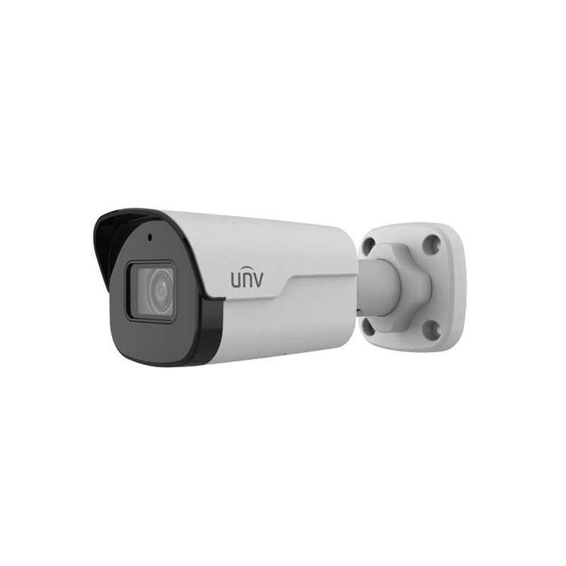 Uniview Prime-i Series IP Camera White AI 5MP H.264/5/5+/ Mjpeg Bullet 120 Wdr Metal 2.8mm Fixed Lens Light Hunter IR 40m POE Ip67 Built In Mic Support Up To 256gb SD 12vdc