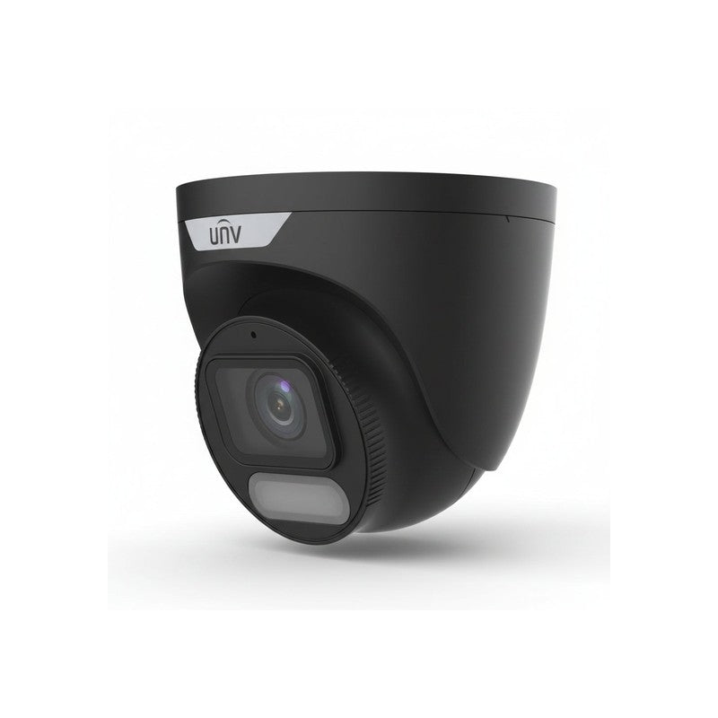Uniview IP Camera Black AI 8mp/4k H.264/5/ Mjpeg Turret 120 Wdr Metal 2.8mm Fixed Lens Color Hunter Ir+white LED 30m POE Ip67 Built In Mic Support Up To 512gb SD 12vdc