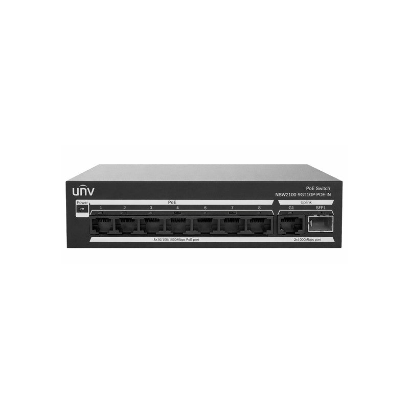 Uniview Unv Nsw2100-9gt1gp-poe-in 9port Gigabit Poe+ Lite Cloud Managed L2 Switch 1x Sfp