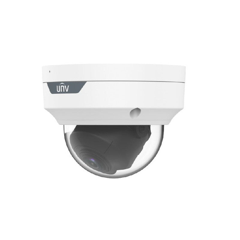 Uniview Easy Series IP Camera White 4MP H.264/5/5+/ Mjpeg Dome 120 Wdr Plastic/metal 2.8&5.5-220mm Motorised Lens 4x Zoom IR 40m POE Ip67 Built In Mic Support Up To 512gb SD Ik10 Impact Rating 12vdc