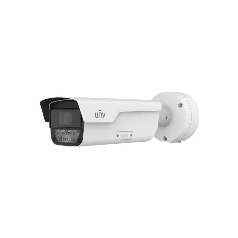 Lpr Series IP Camera White Anpr/lpr 4MP H.264/5 Bullet 120 Wdr Metal 8-32mm Motorised Lens 4x Zoom Warm LED 50m POE Ip67 Without Mic Audio In Audio Out Support Up To 128gb SD Ik10 12vdc