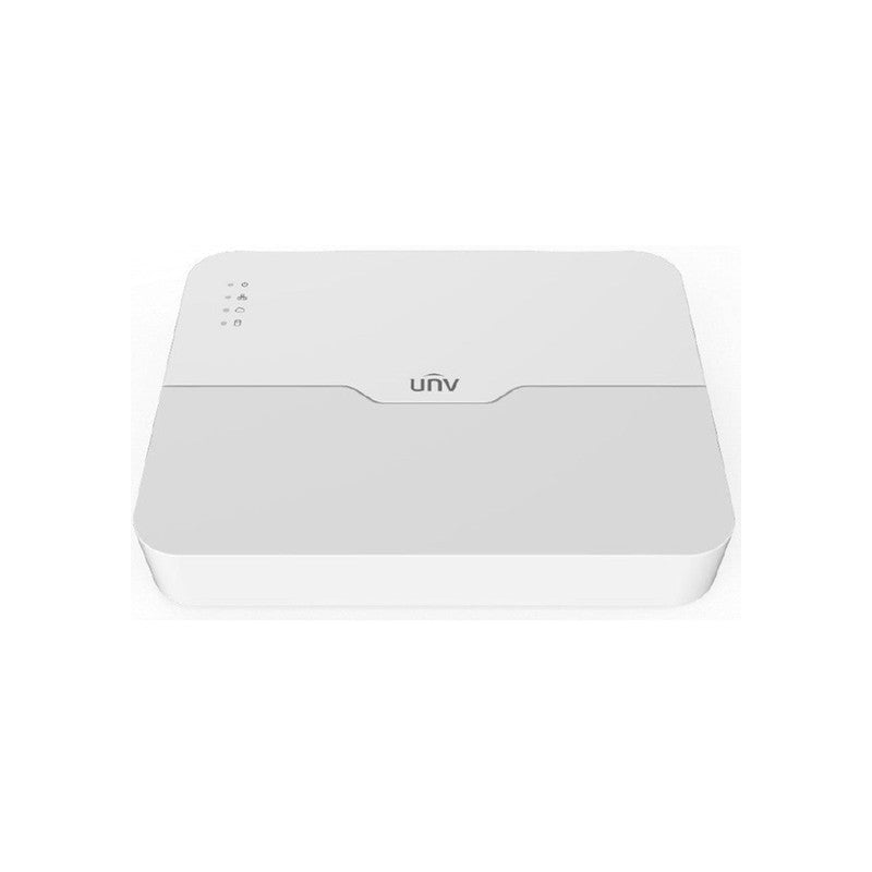 Uniview Easy 8ch NVR 8x POE Upto 8mp/ 4K 48mbps Input 1xsata HDD Port Up To 6tb Each 52vdc